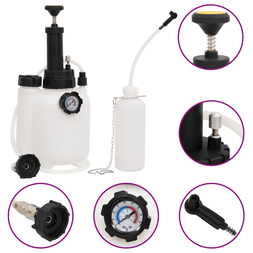 Εξαερωτήρας Φρένων Λευκός και Μαύρος 3 Λίτρα - PAKOBAZAAR