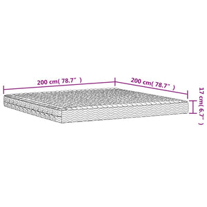 Στρώμα Αφρού Σκληρότητα H2 H3 Λευκό 200 x 200 εκ.