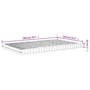Στρώμα Αφρού 7 Ζωνών Σκληρότητα 20 ILD Λευκό 120 x 200 εκ.