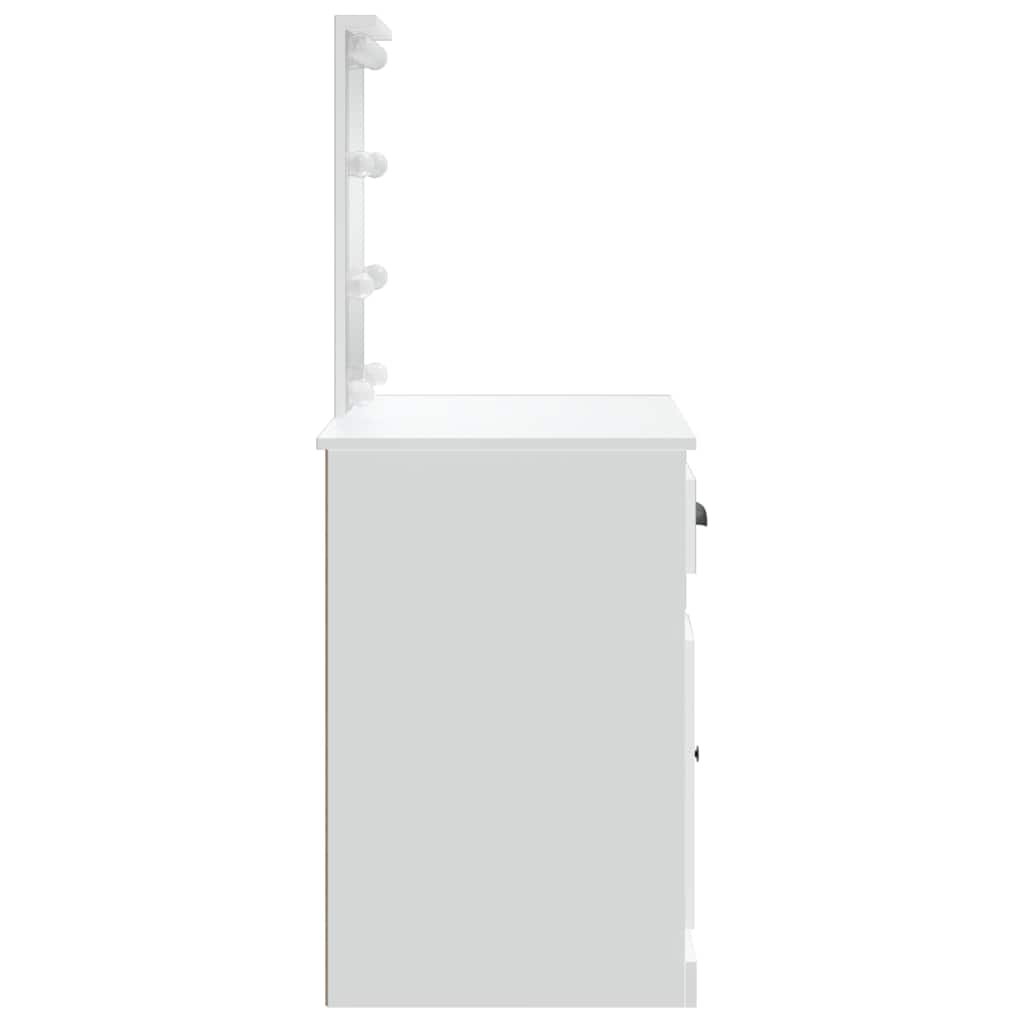 Μπουντουάρ με LED Φώτα Λευκό 90x42x132,5 εκ. - Pakobazaar