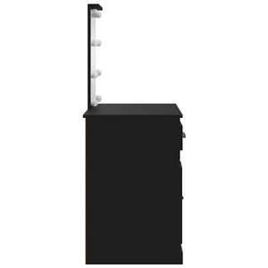 Μπουντουάρ με LED Φώτα Μαύρο 90 x 42 x 132,5 εκ. - Pakobazaar