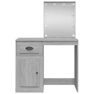 Μπουντουάρ με LED Φώτα Γκρι Sonoma 90x42x132,5 εκ. - Pakobazaar