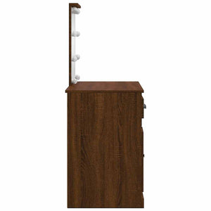 Μπουντουάρ με LED Φώτα Καφέ Δρυς 90 x 42 x 132,5 εκ. - Pakobazaar