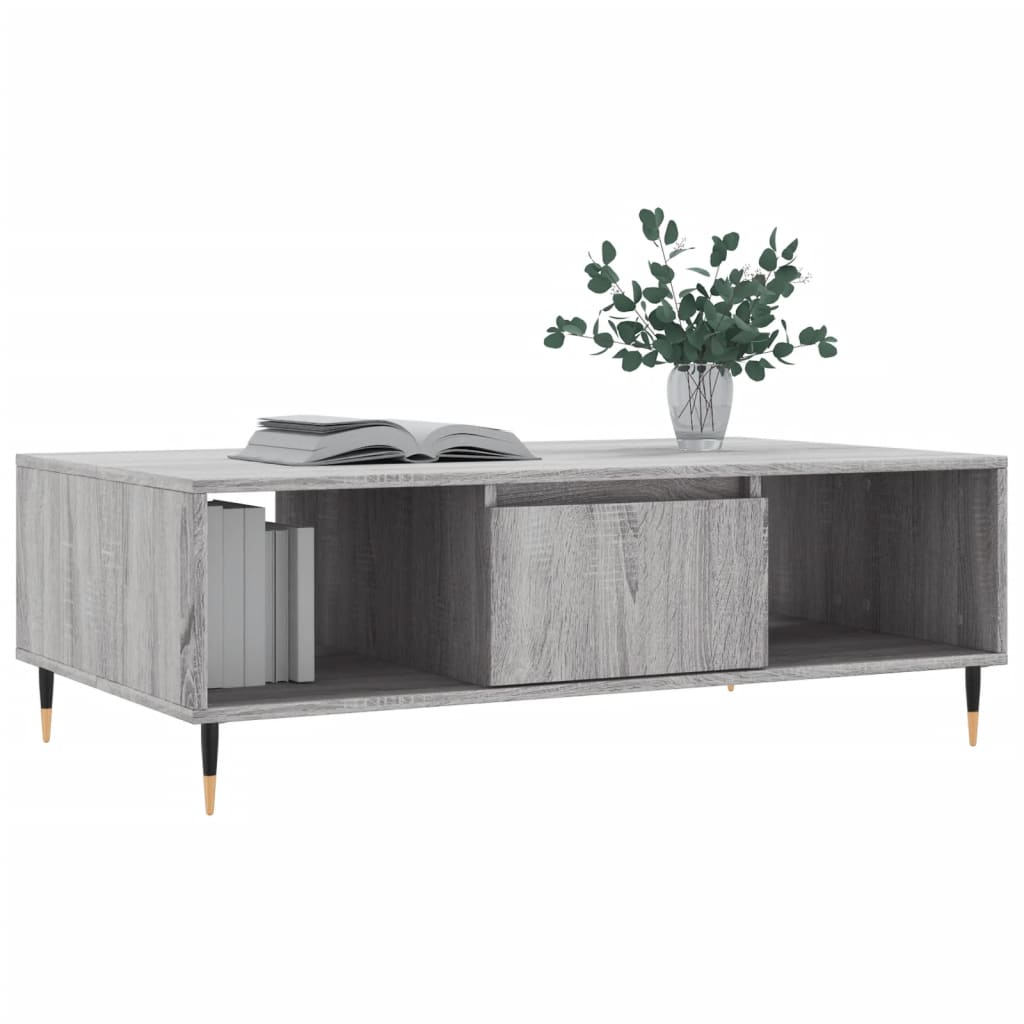 Τραπεζάκι Σαλονιού Γκρι Sonoma 104x60x35 εκ. Επεξεργασμένο Ξύλο