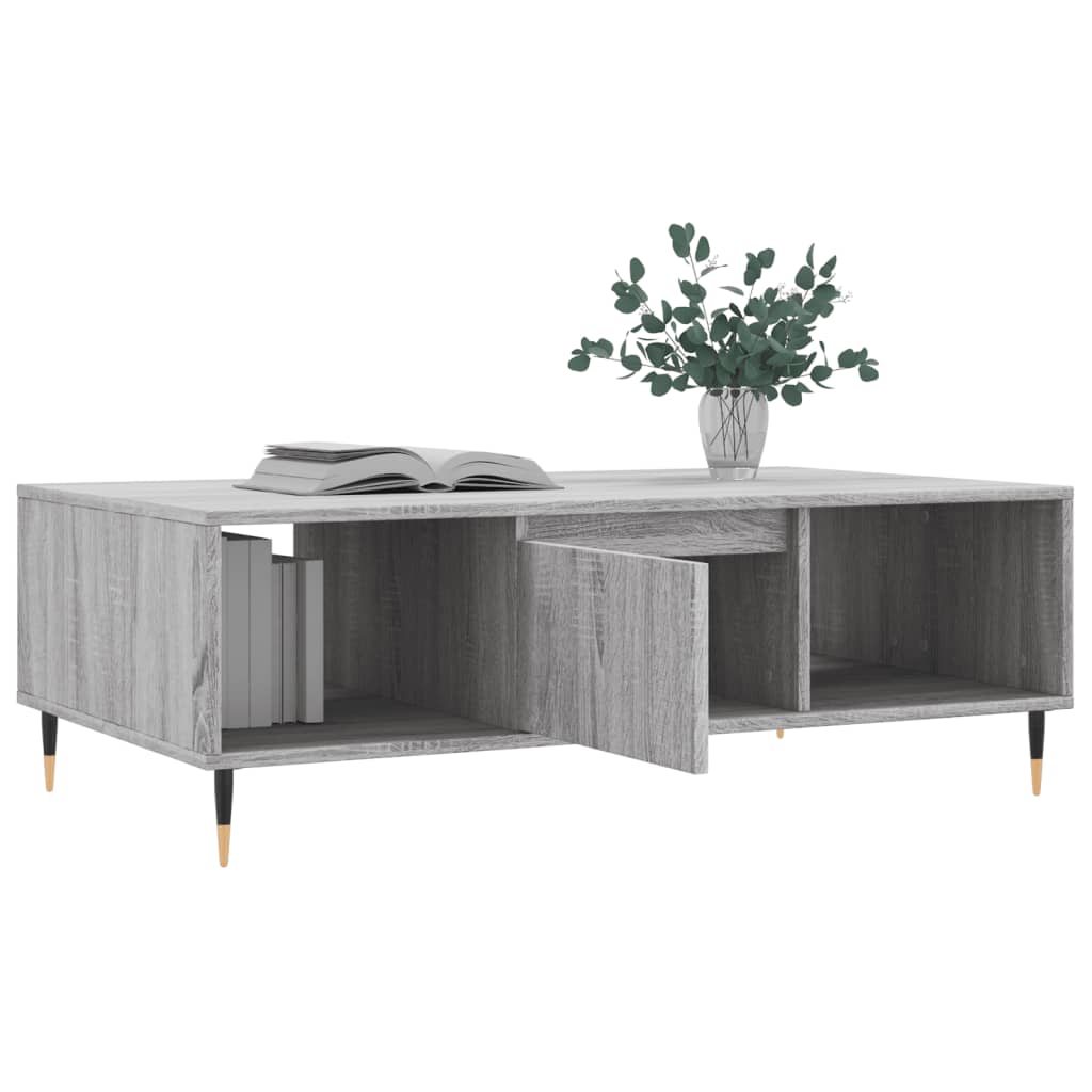 Τραπεζάκι Σαλονιού Γκρι Sonoma 104x60x35 εκ. Επεξεργασμένο Ξύλο