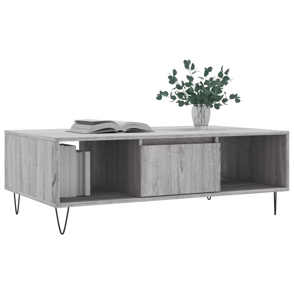 Τραπεζάκι Σαλονιού Γκρι Sonoma 104x60x35 εκ. Επεξεργασμένο Ξύλο