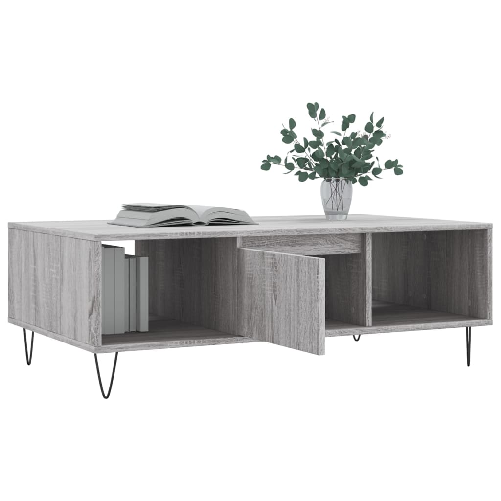Τραπεζάκι Σαλονιού Γκρι Sonoma 104x60x35 εκ. Επεξεργασμένο Ξύλο
