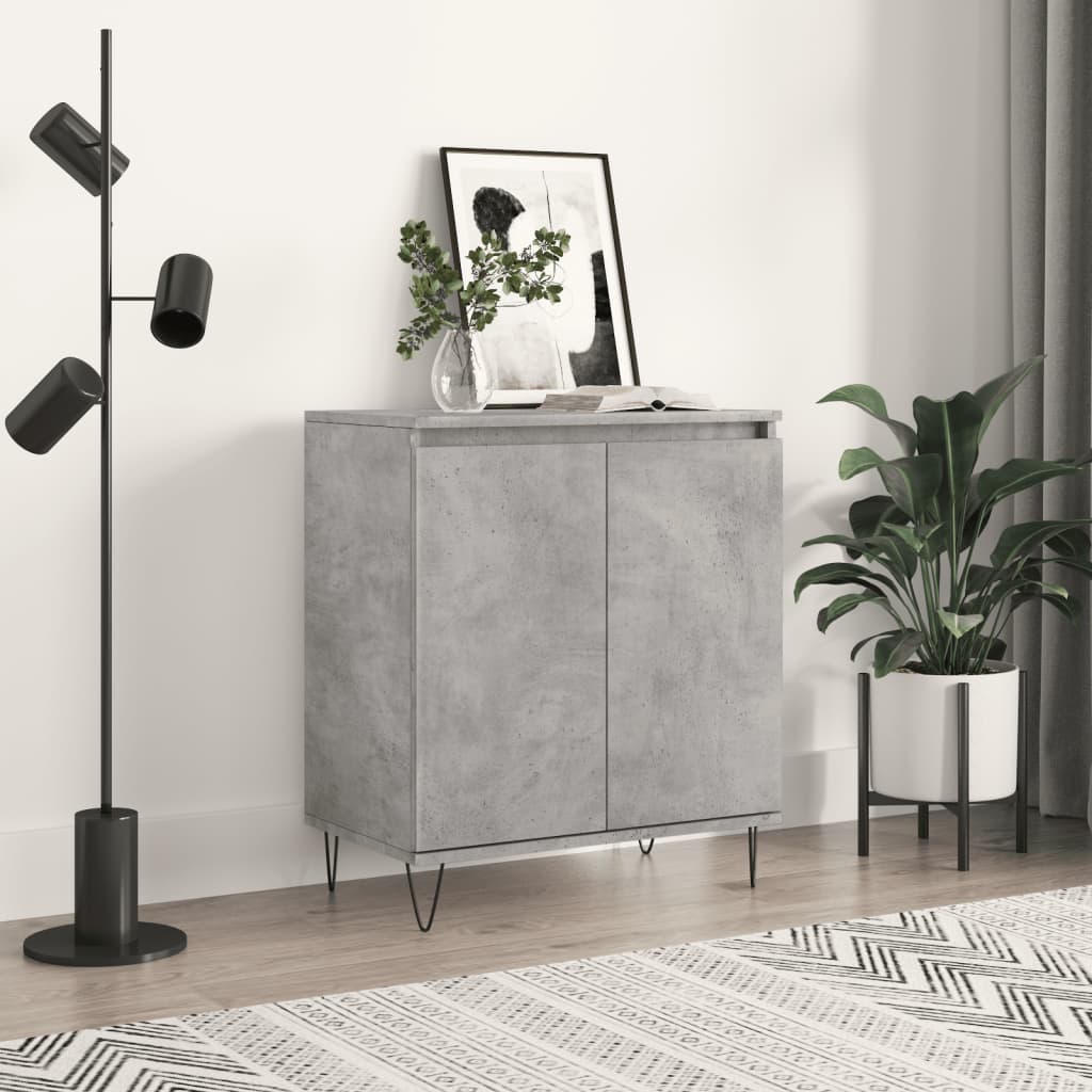 Ντουλάπι Γκρι Σκυροδέματος 60x35x70 εκ. Επεξεργασμένο Ξύλο