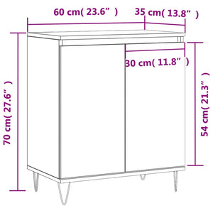 Ντουλάπι Γκρι Sonoma 60x35x70 εκ. από Επεξεργασμένο Ξύλο