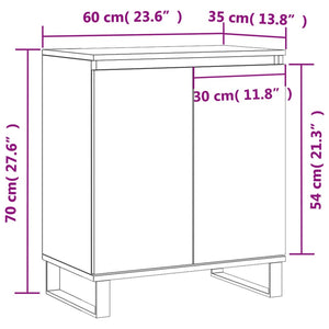 Ντουλάπι Γκρι Σκυροδέματος 60x35x70 εκ. Επεξεργασμένο Ξύλο - Pakobazaar