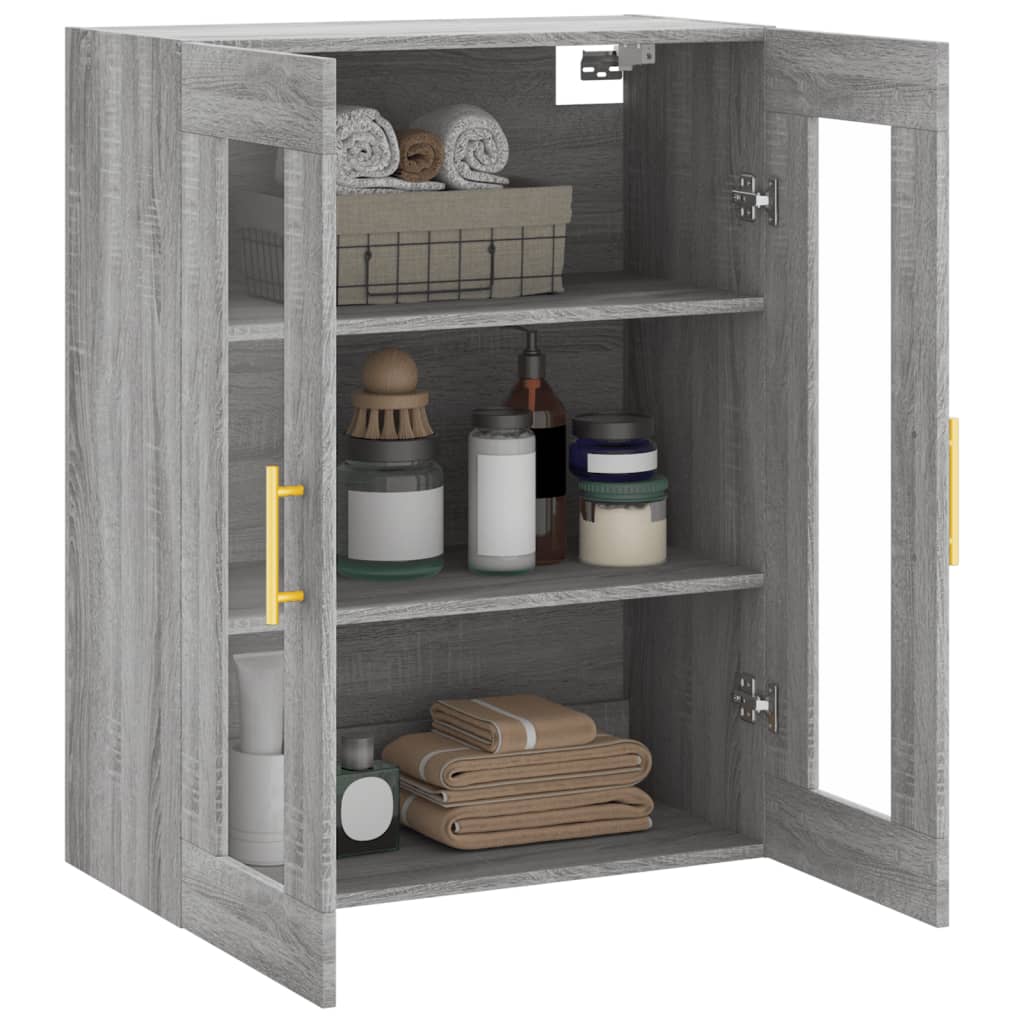 Ντουλάπι Τοίχου Γκρι Sonoma 69,5 x 34 x 90 εκ. - Pakobazaar
