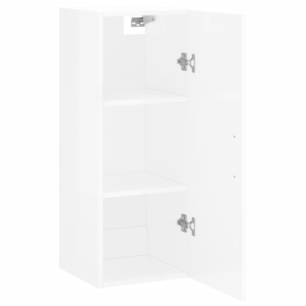 Ντουλάπι Τοίχου Γυαλιστερό Λευκό 34,5 x 34 x 90 εκ.