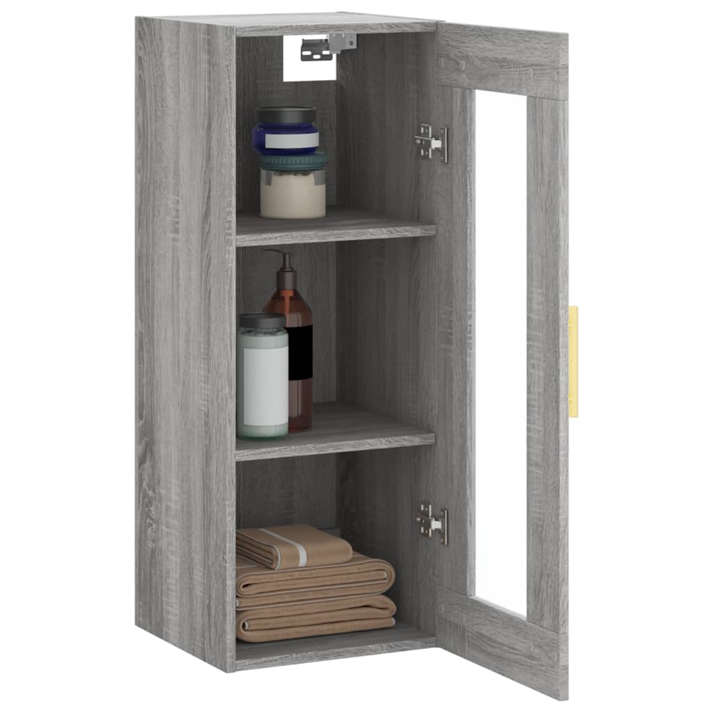 Ντουλάπι Τοίχου Γκρι Sonoma 34,5 x 34 x 90 εκ.