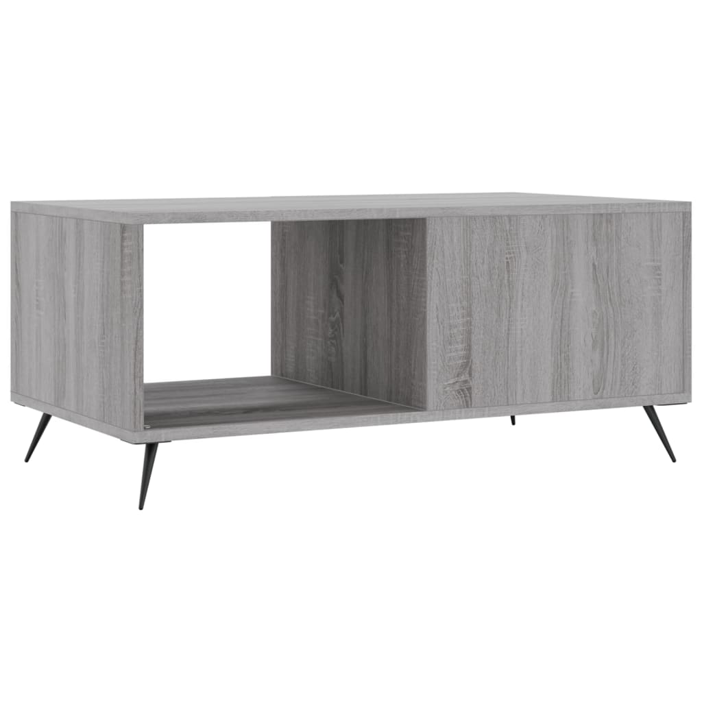 Τραπεζάκι Σαλονιού Γκρι Sonoma 90x50x40 εκ. Επεξεργασμένο Ξύλο - Pakobazaar