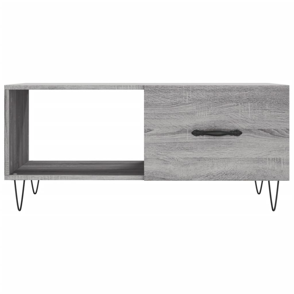 Τραπεζάκι Σαλονιού Γκρι Sonoma 90x50x40 εκ. Επεξεργασμένο Ξύλο - Pakobazaar