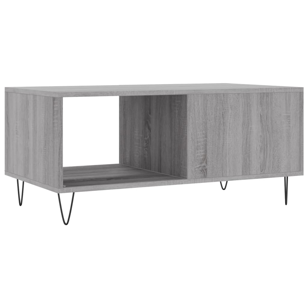 Τραπεζάκι Σαλονιού Γκρι Sonoma 90x50x40 εκ. Επεξεργασμένο Ξύλο - Pakobazaar