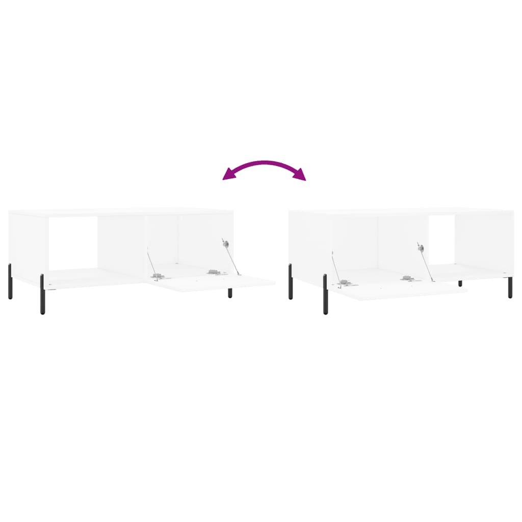 Τραπεζάκι Σαλονιού Λευκό 90x50x40 εκ. Επεξεργασμένο Ξύλο