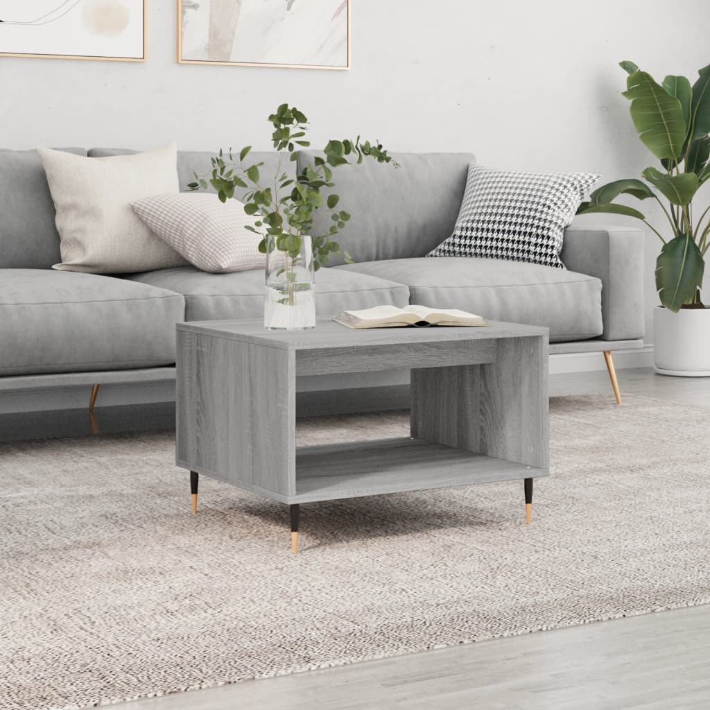 Τραπεζάκι Σαλονιού Γκρι Sonoma 60x50x40 εκ. από Επεξεργ. Ξύλο