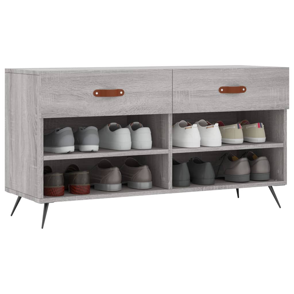 Παπουτσοθήκη Γκρι Sonoma 102x35x55 εκ. από Επεξεργασμένο Ξύλο - Pakobazaar