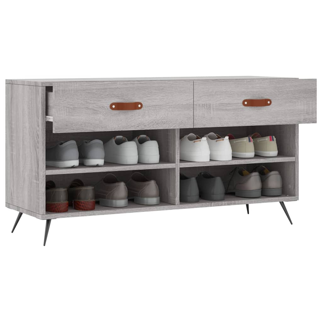 Παπουτσοθήκη Γκρι Sonoma 102x35x55 εκ. από Επεξεργασμένο Ξύλο - Pakobazaar