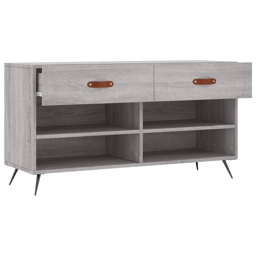 Παπουτσοθήκη Γκρι Sonoma 102x35x55 εκ. από Επεξεργασμένο Ξύλο - Pakobazaar