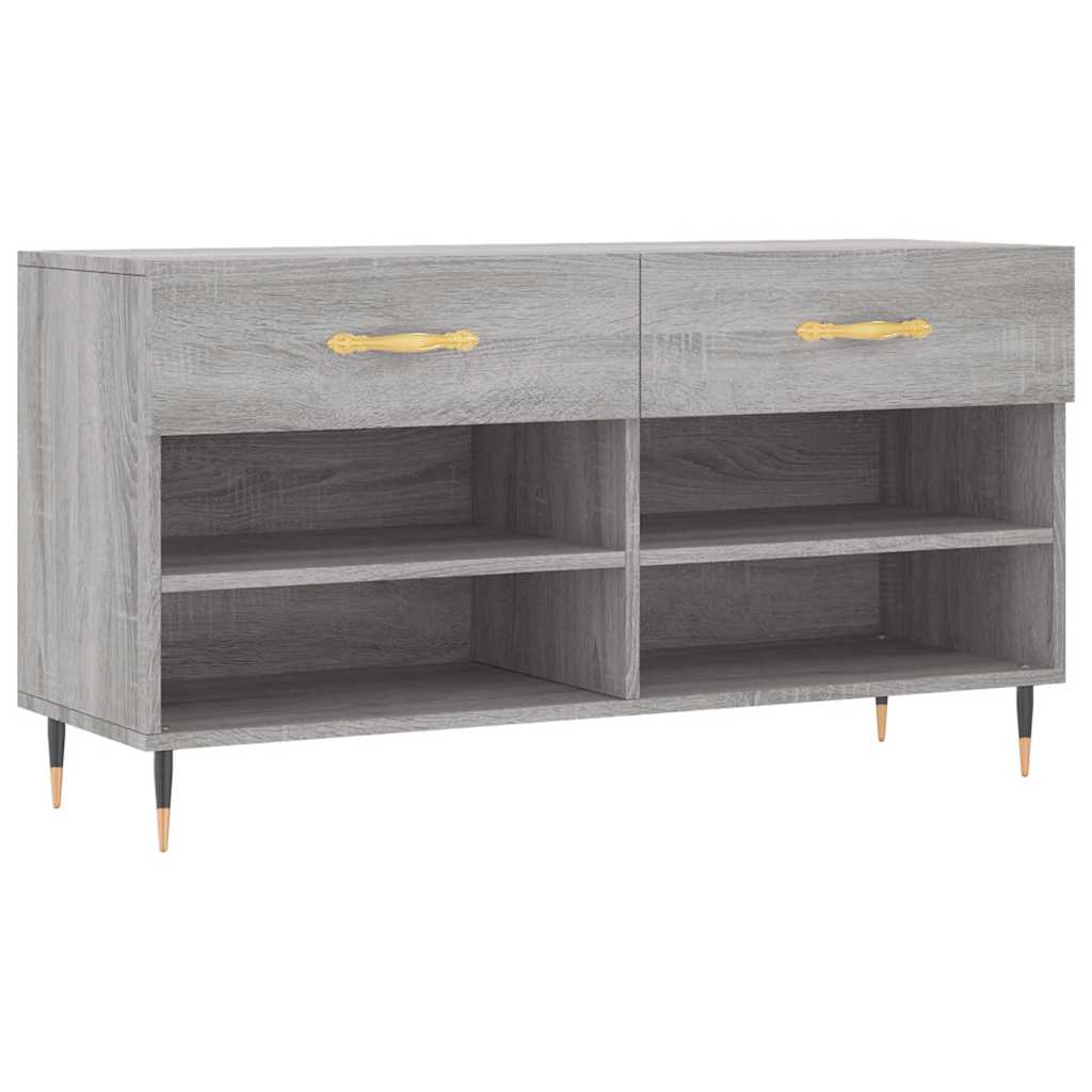 Παπουτσοθήκη Γκρι Sonoma 102x35x55 εκ. από Επεξεργασμένο Ξύλο - Pakobazaar