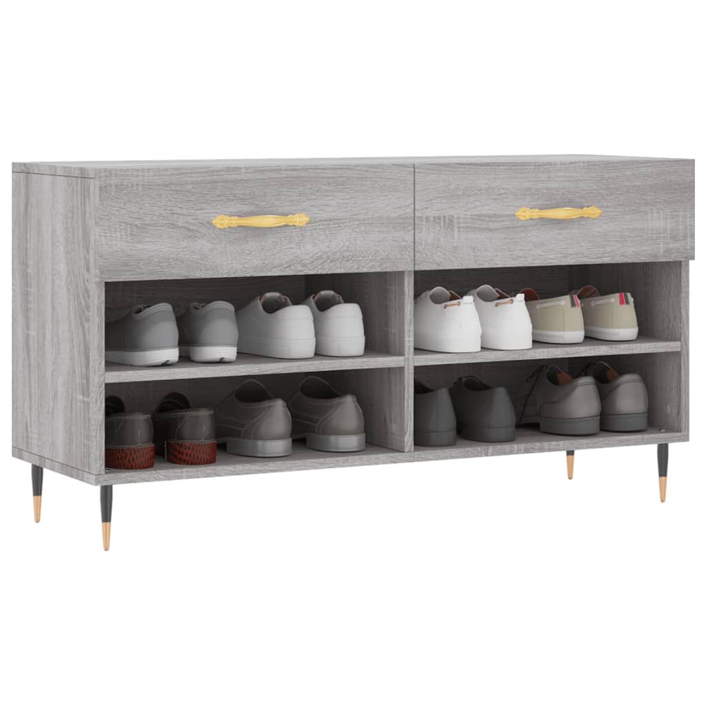 Παπουτσοθήκη Γκρι Sonoma 102x35x55 εκ. από Επεξεργασμένο Ξύλο - Pakobazaar