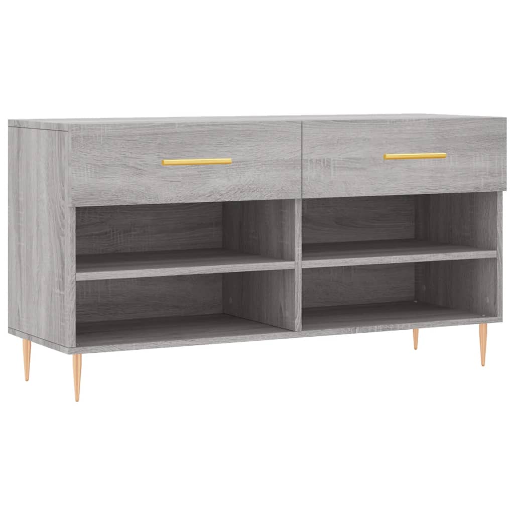 Παπουτσοθήκη Γκρι Sonoma 102x35x55 εκ. από Επεξεργασμένο Ξύλο - Pakobazaar