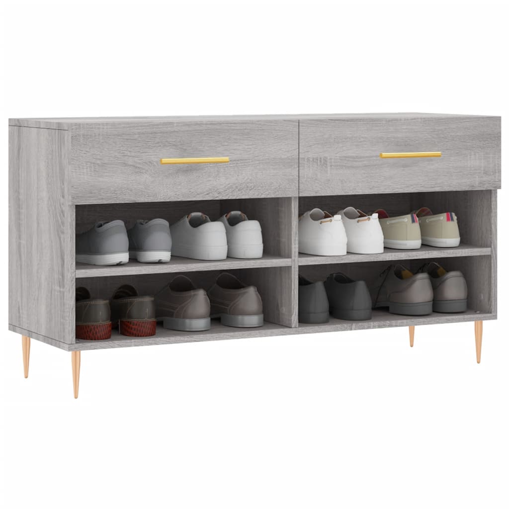 Παπουτσοθήκη Γκρι Sonoma 102x35x55 εκ. από Επεξεργασμένο Ξύλο - Pakobazaar
