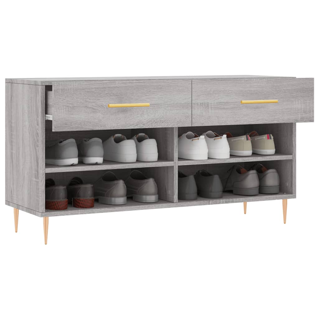 Παπουτσοθήκη Γκρι Sonoma 102x35x55 εκ. από Επεξεργασμένο Ξύλο - Pakobazaar