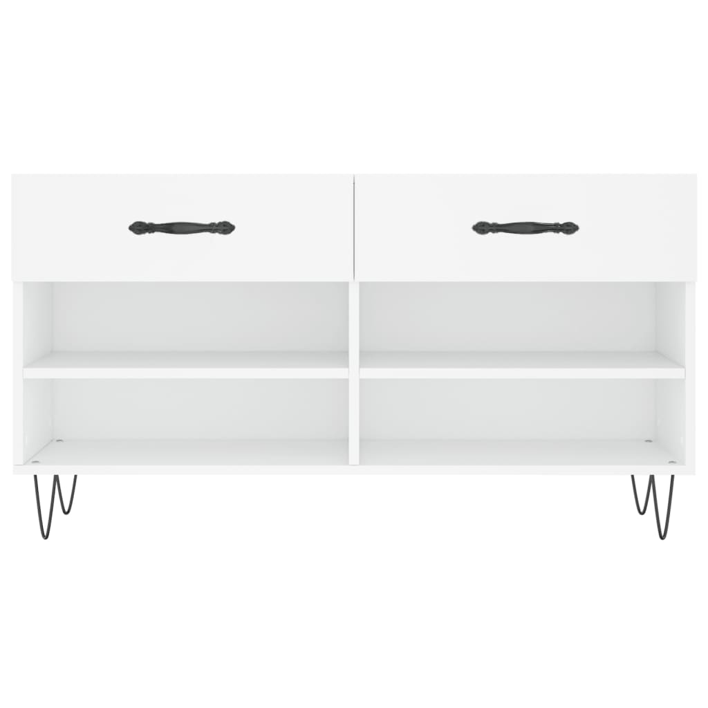 Παπουτσοθήκη Λευκή 102 x 35 x 55 εκ. από Επεξεργασμένο Ξύλο - Pakobazaar