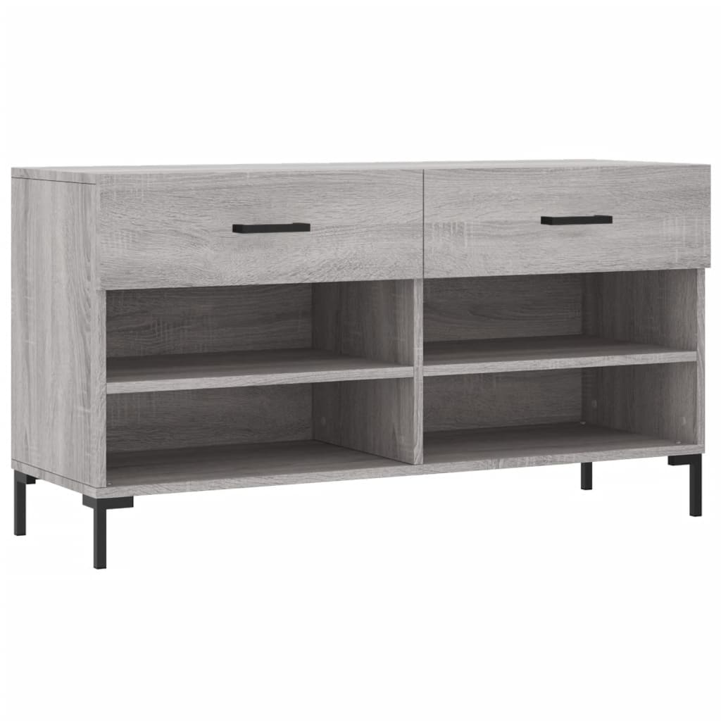 Παπουτσοθήκη Γκρι Sonoma 102x35x55 εκ. από Επεξεργασμένο Ξύλο - Pakobazaar