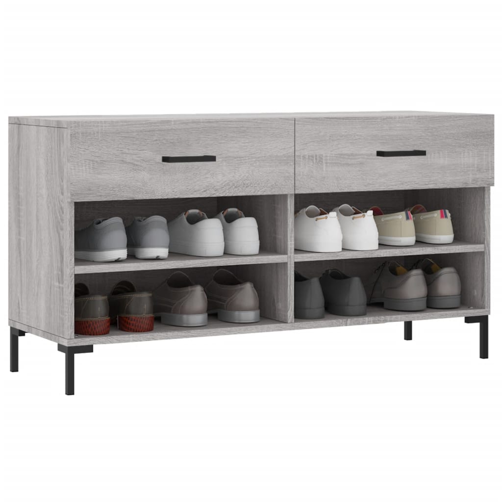 Παπουτσοθήκη Γκρι Sonoma 102x35x55 εκ. από Επεξεργασμένο Ξύλο - Pakobazaar