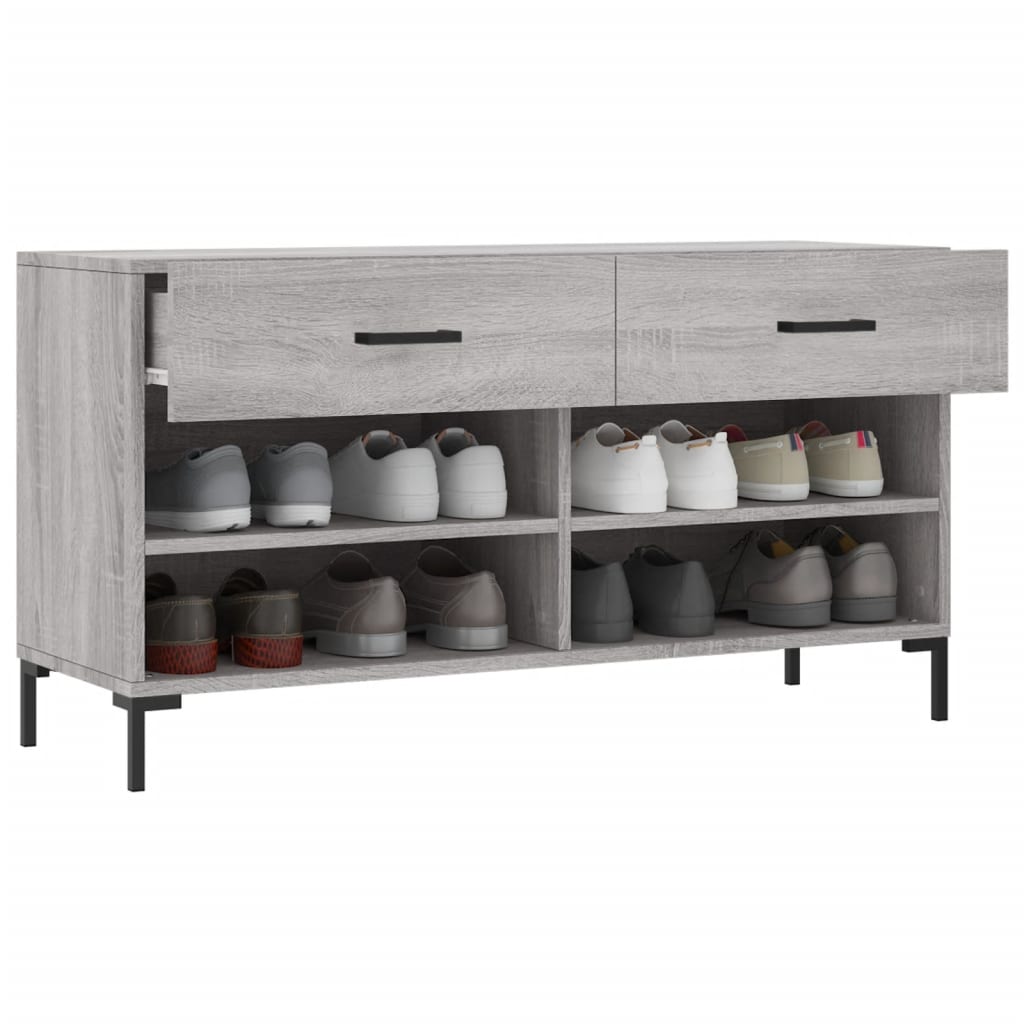 Παπουτσοθήκη Γκρι Sonoma 102x35x55 εκ. από Επεξεργασμένο Ξύλο - Pakobazaar