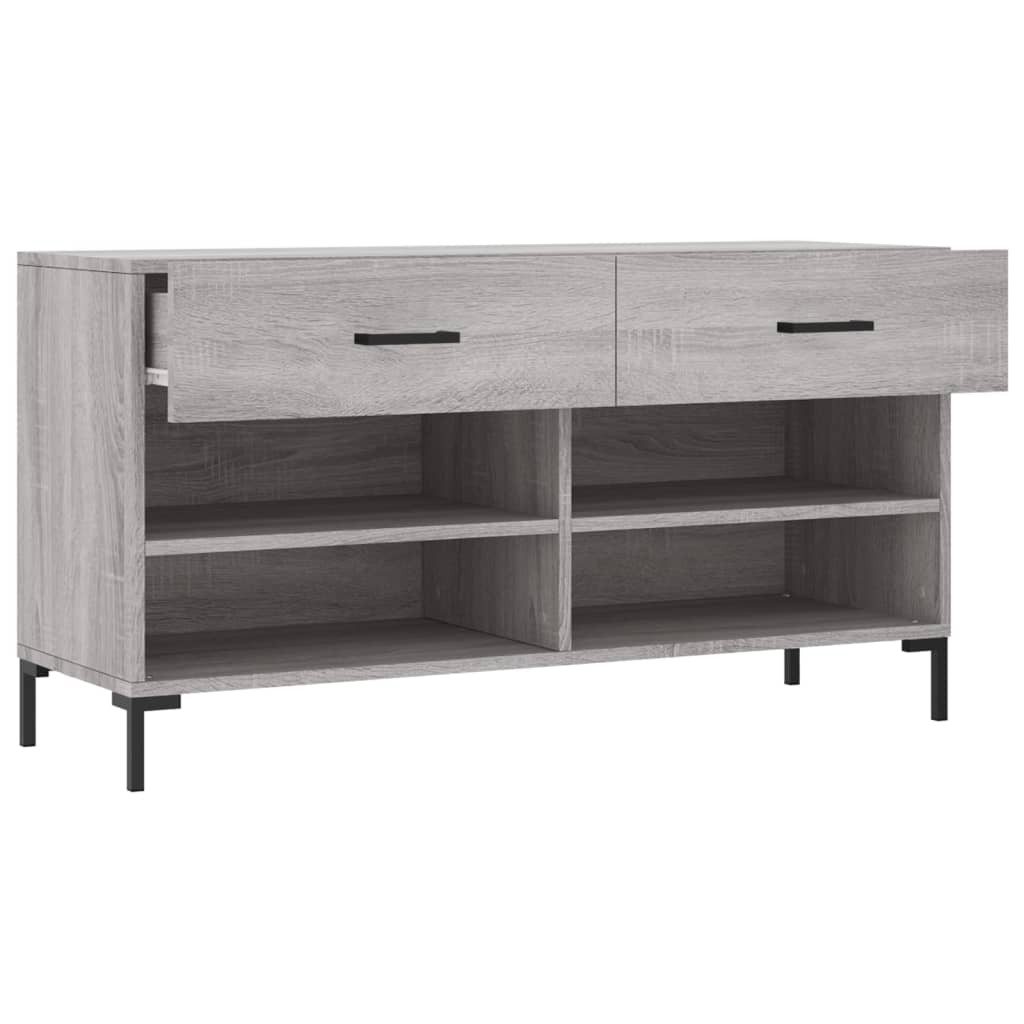 Παπουτσοθήκη Γκρι Sonoma 102x35x55 εκ. από Επεξεργασμένο Ξύλο - Pakobazaar