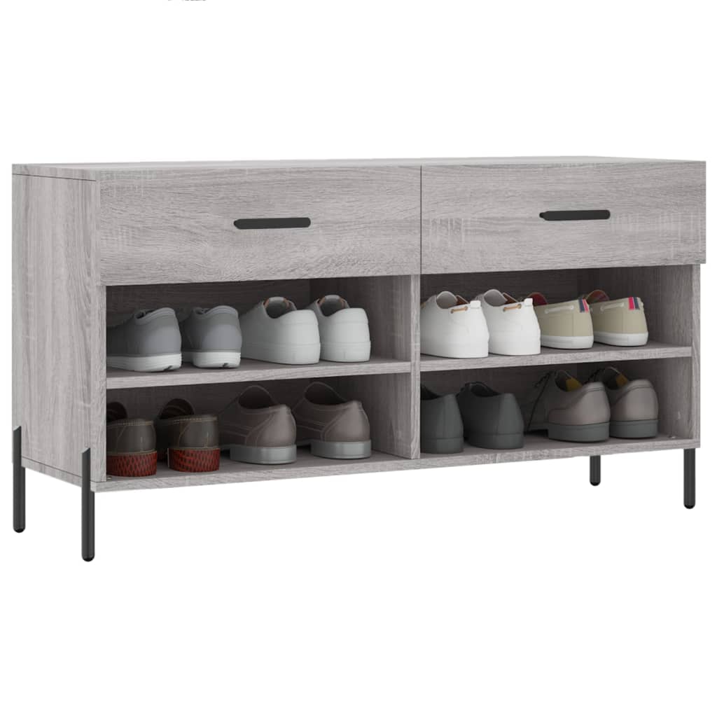 Παπουτσοθήκη Γκρι Sonoma 102x35x55 εκ. από Επεξεργασμένο Ξύλο - Pakobazaar