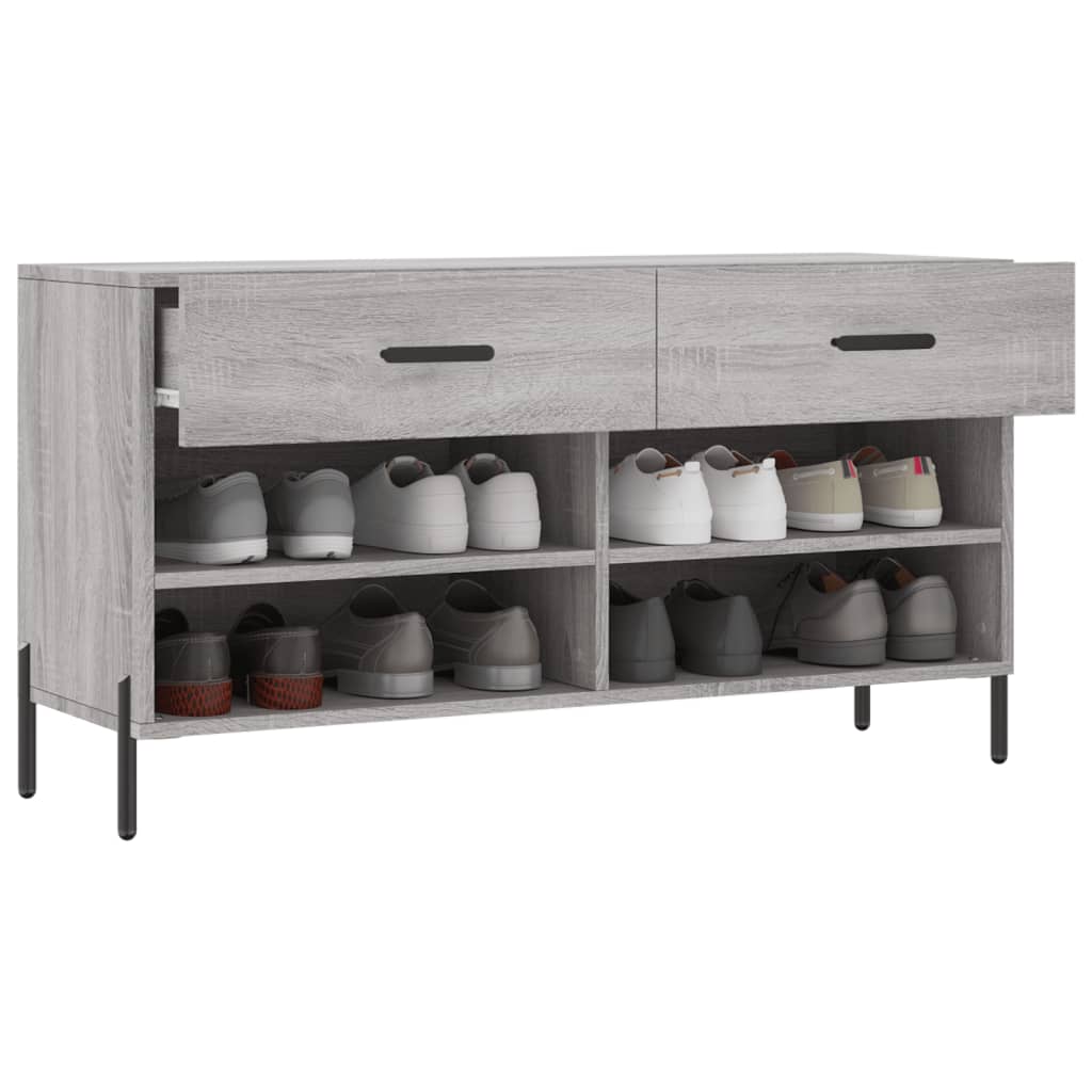 Παπουτσοθήκη Γκρι Sonoma 102x35x55 εκ. από Επεξεργασμένο Ξύλο - Pakobazaar