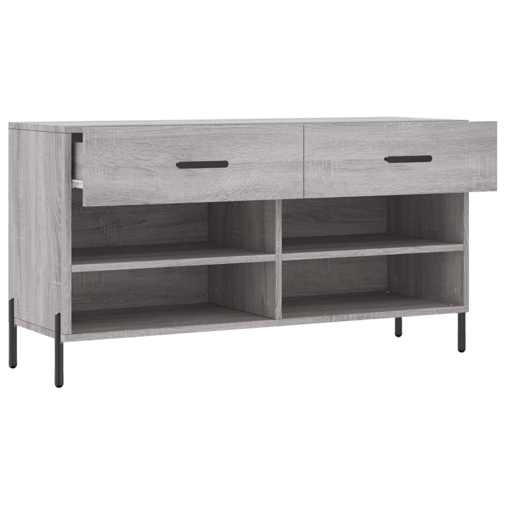Παπουτσοθήκη Γκρι Sonoma 102x35x55 εκ. από Επεξεργασμένο Ξύλο - Pakobazaar