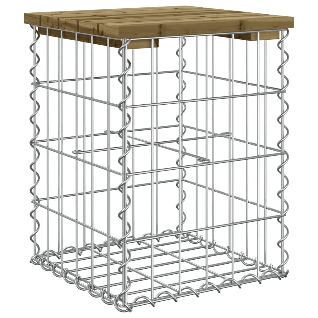 Παγκάκι Κήπου Συρματοκιβώτιο 33x31x42 εκ. Εμποτ. Ξύλο Πεύκου - Pakobazaar