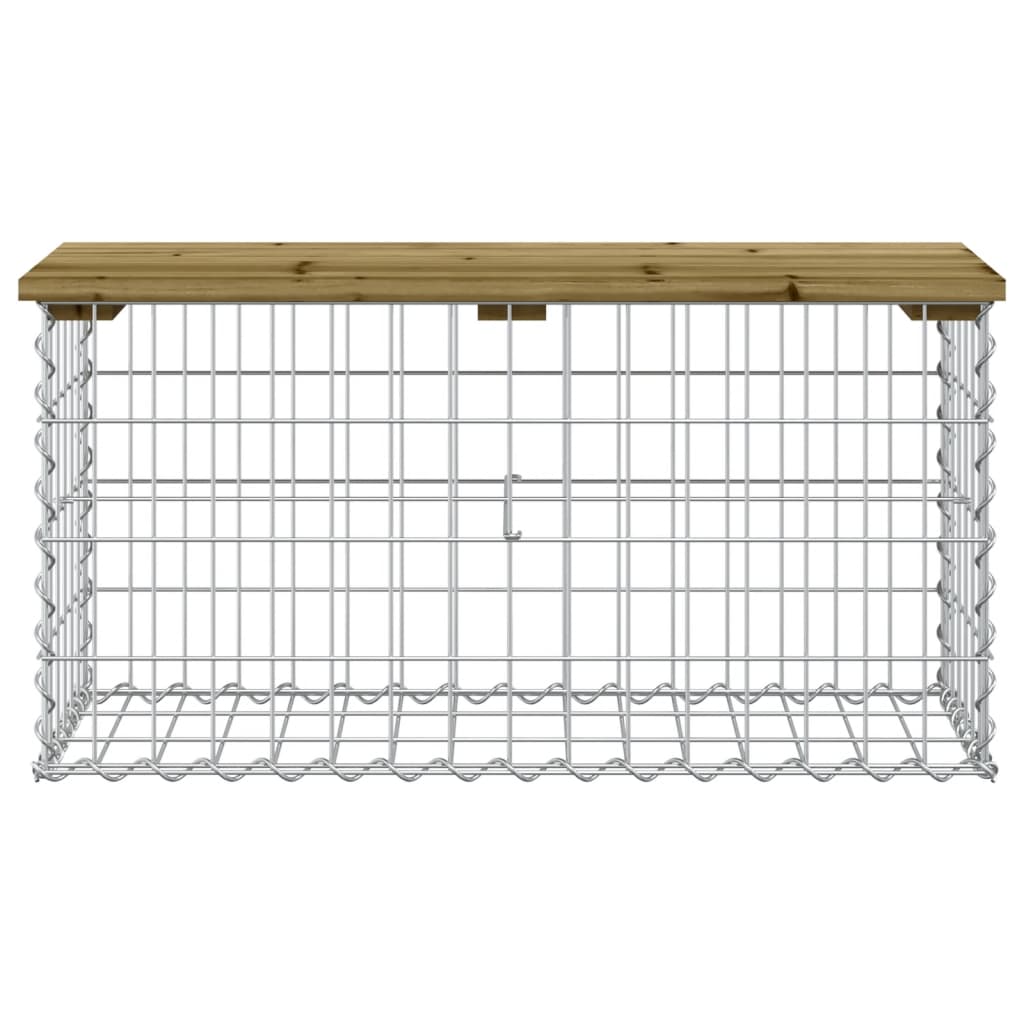 Παγκάκι Κήπου Συρματοκιβώτιο 83x31,5x42 εκ. Εμποτ. Ξύλο Πεύκου - Pakobazaar