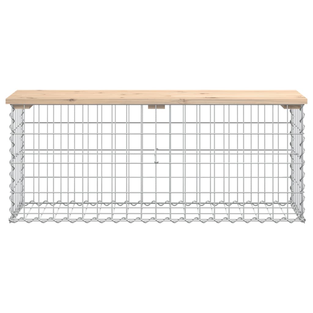 Παγκάκι Κήπου Συρματοκιβώτιο 103x31,5x42 εκ. Μασίφ Ξύλο Πεύκου - Pakobazaar