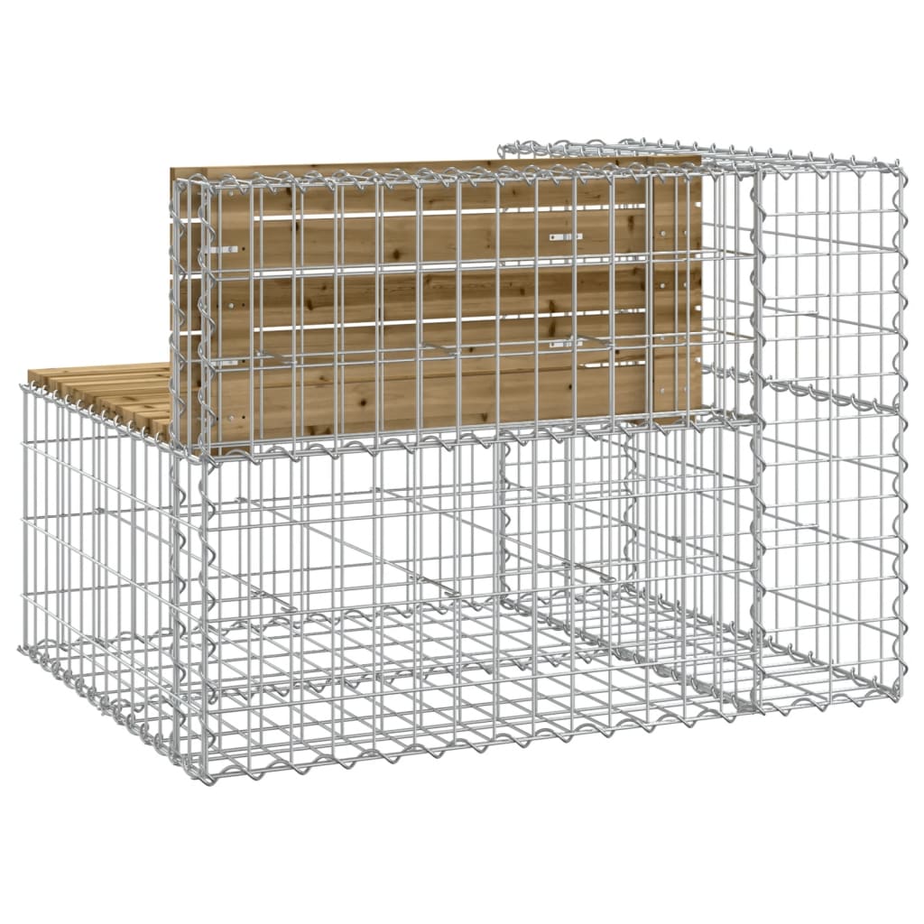 Παγκάκι Κήπου Συρματοκιβώτιο 92x71x65,5 εκ. Εμποτ. Ξύλο Πεύκου - Pakobazaar