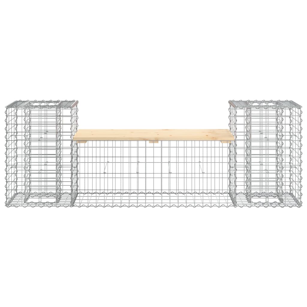 Παγκάκι Κήπου Συρματοκιβώτιο 184x41x60,5 εκ. Μασίφ Ξύλο Πεύκου - Pakobazaar