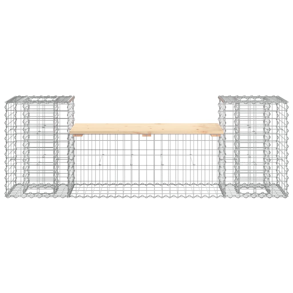 Παγκάκι Κήπου Συρματοκιβώτιο 184x41x60,5 εκ. Μασίφ Ξύλο Πεύκου - Pakobazaar