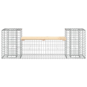 Παγκάκι Κήπου Συρματοκιβώτιο 184x41x60,5 εκ. Μασίφ Ξύλο Πεύκου - Pakobazaar