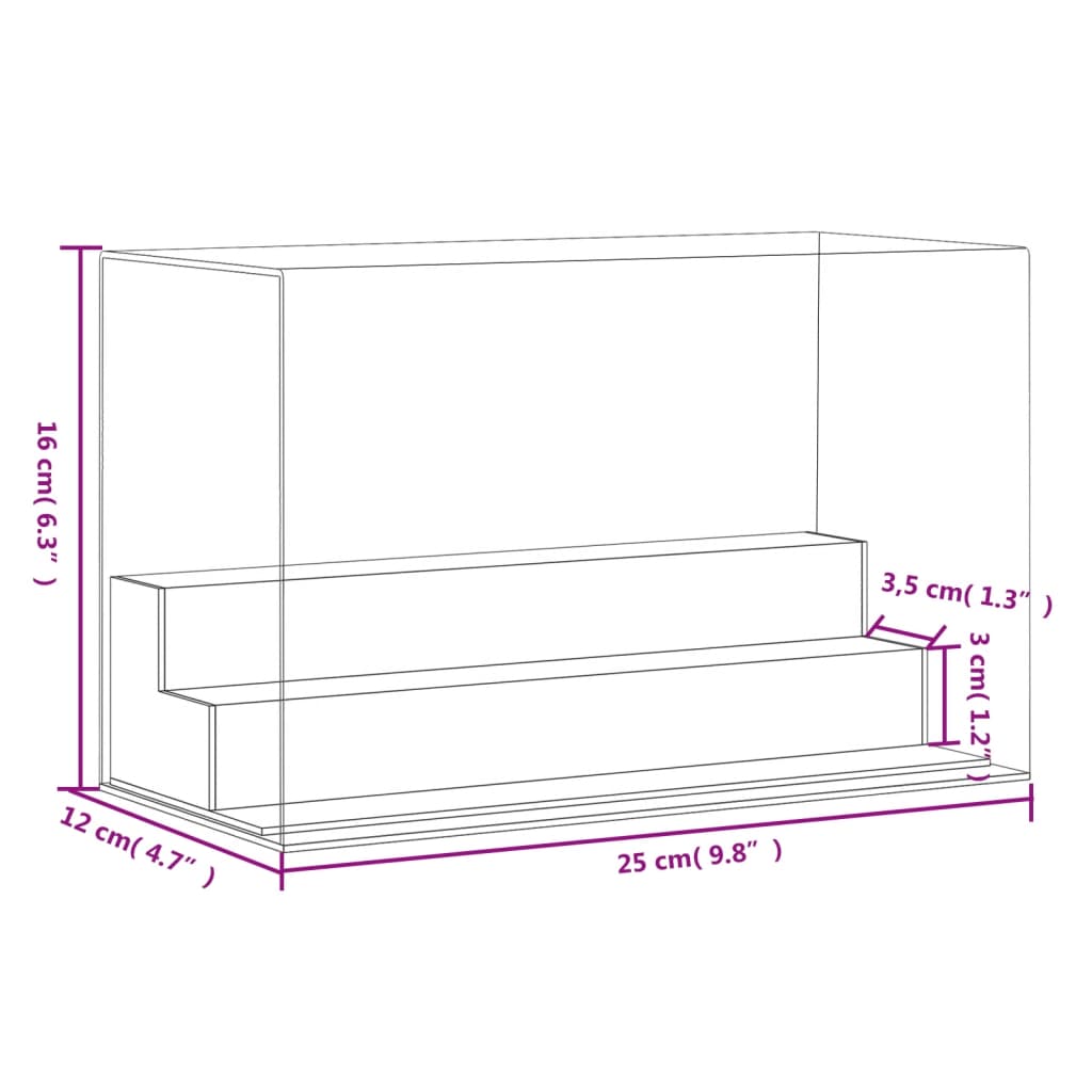 Κουτί Βιτρίνα Διάφανο 25 x 12 x 16 εκ. Ακρυλικό - PAKOBAZAAR