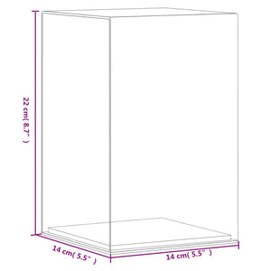 Κουτί Βιτρίνα Διάφανο 14 x 14 x 22 εκ. Ακρυλικό - PAKOBAZAAR