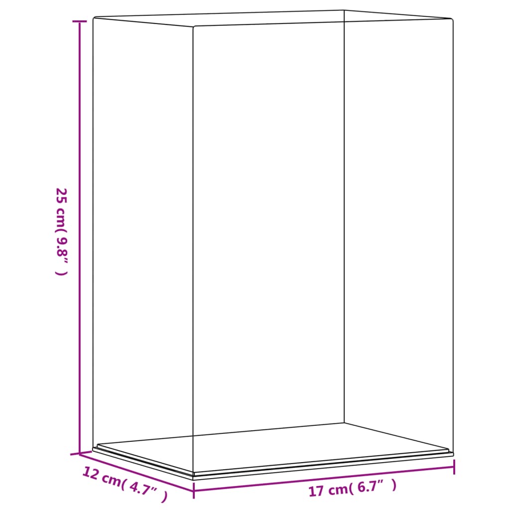 Κουτί Βιτρίνα Διάφανο 17x12x25 εκ. Ακρυλικό - PAKOBAZAAR