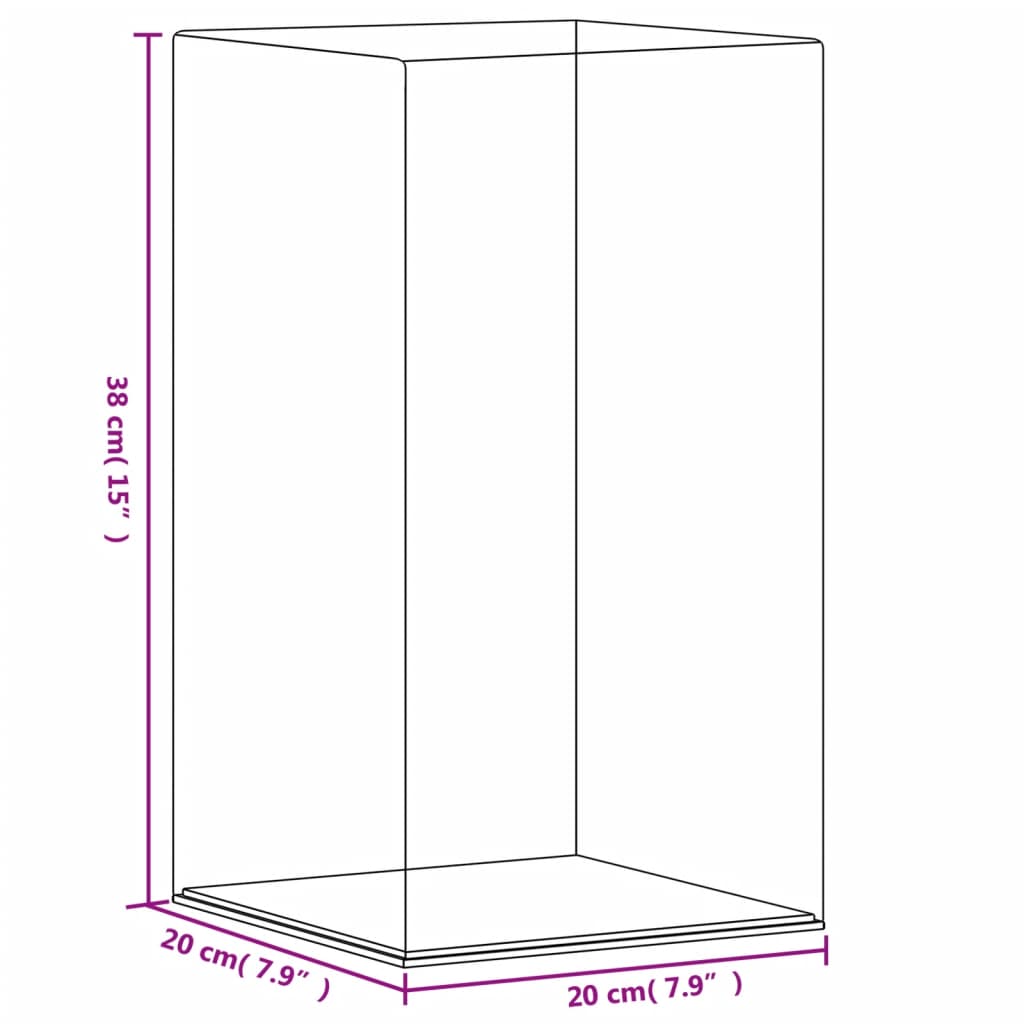 Κουτί Βιτρίνα Διάφανο 20 x 20 x 38 εκ. Ακρυλικό - PAKOBAZAAR