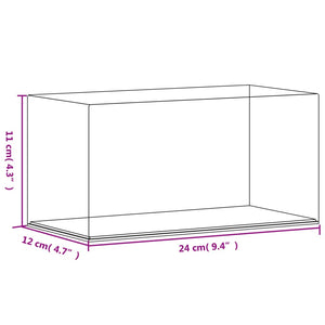 Κουτί Βιτρίνα Διάφανο 24 x 12 x 11 εκ. Ακρυλικό - PAKOBAZAAR
